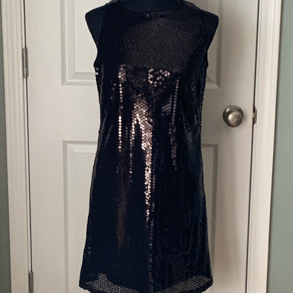 The Holidays are Approaching!!! Black Sequins Party Dress
